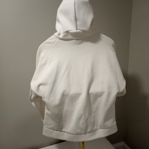 ADIDAS CREAM LONG SLEEVE HOODIE WITH BLACK TRIM MEN SIZE XL - Picture 4 of 11